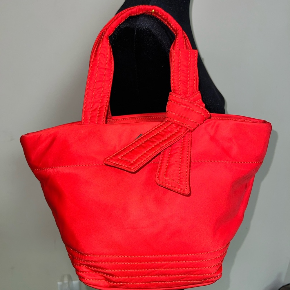 KATE SPADE Red Nylon Bow Tote